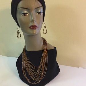 Ice Age Radiance Copper Necklace and Earring Set
